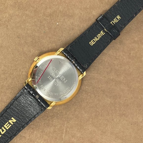 Gruen Unisex Watch with Diamond New Never Worn 9 inch Embossed Leather Strap main image 8